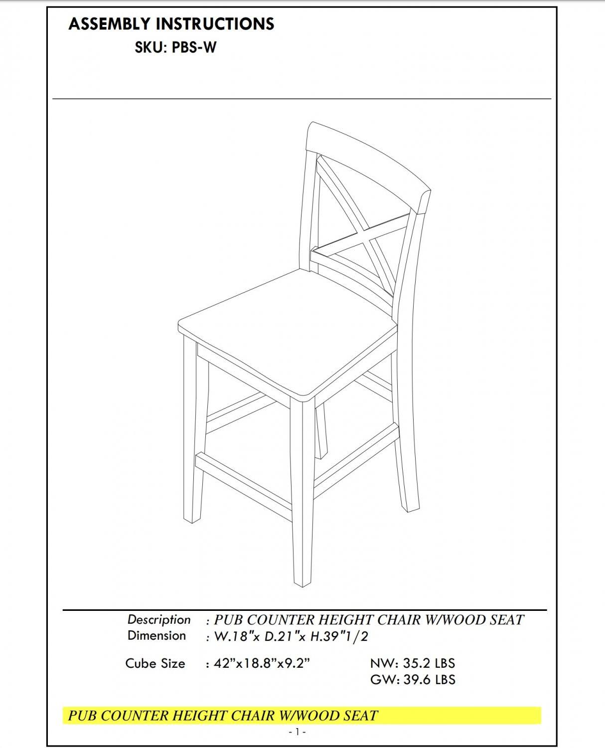 5 Piece Counter Height Table Set with 4 Chairs S161614