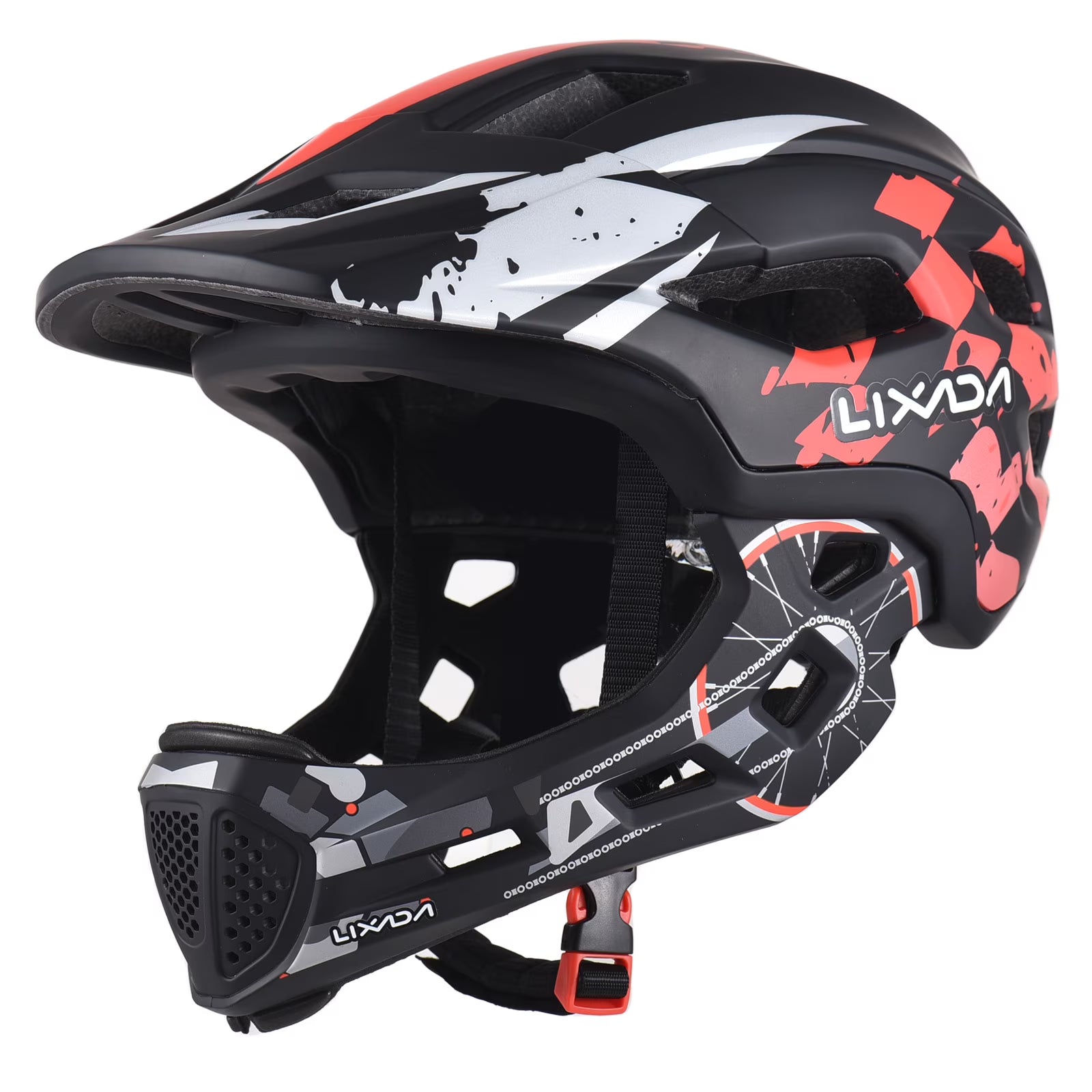 Kids Cycling Helmet Adjustable Full Face Helmet with Detachable Visor O467