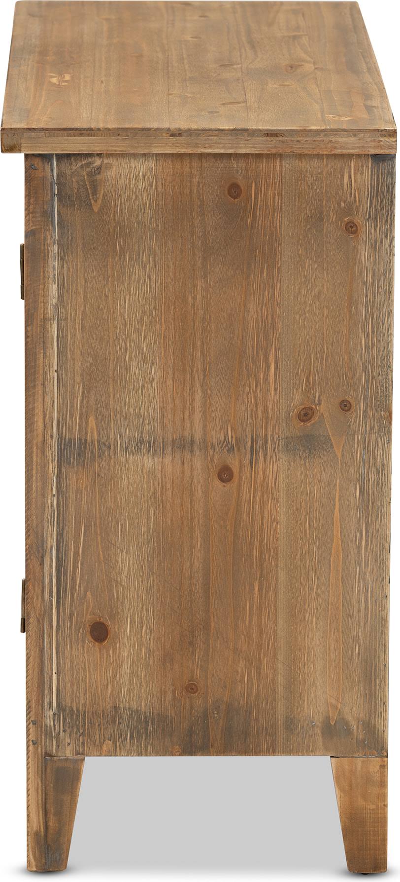2-Door Wood Accent Storage Cabinet Medium Oak T950
