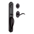 Double Cylinder Elkhorn Handleset with Left Hand Arch Lever Dark Bronze I44239