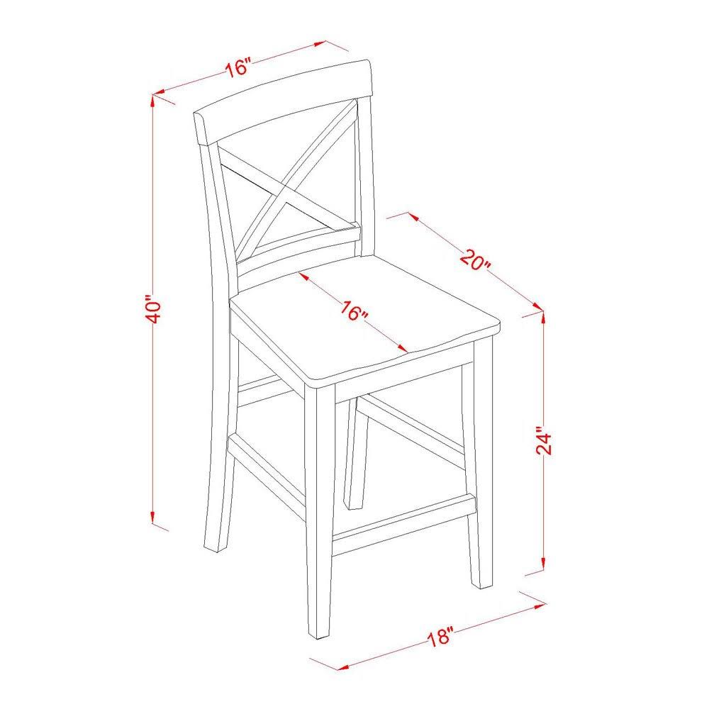 5 Piece Counter Height Table Set with 4 Chairs S161614