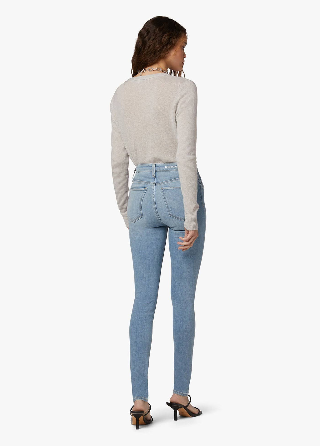 White High Rise Skinny Jeans S6506