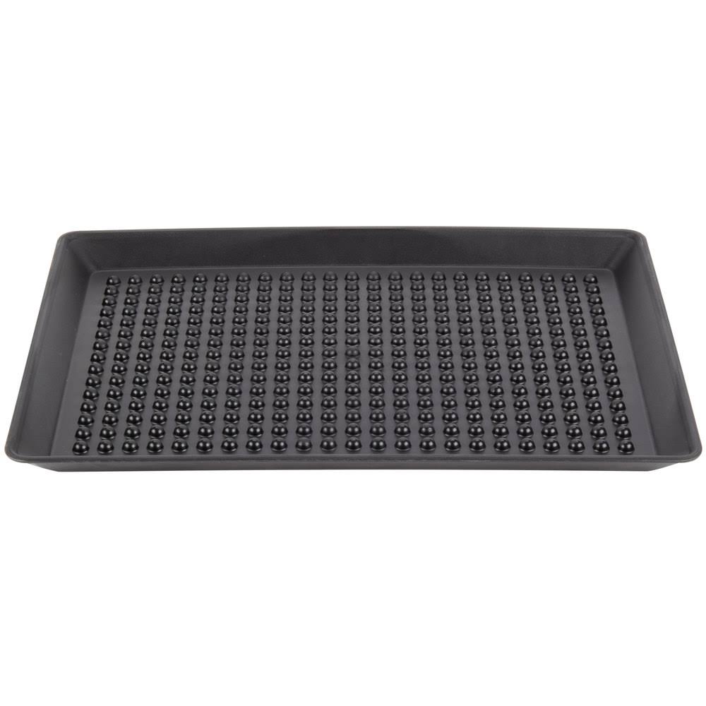Charcoal Polypropylene Pizza Tray - 12/Case V9918