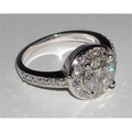 2.51 CT Round Diamond Pave Engagement Ring, 14K White Gold, Size 6.5 I25012