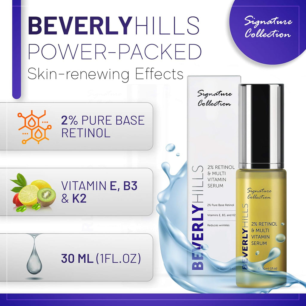 Retinol Serum (2%), Vitamin C Serum (25%), and Anti Wrinkle Cream Pack of 2 F306