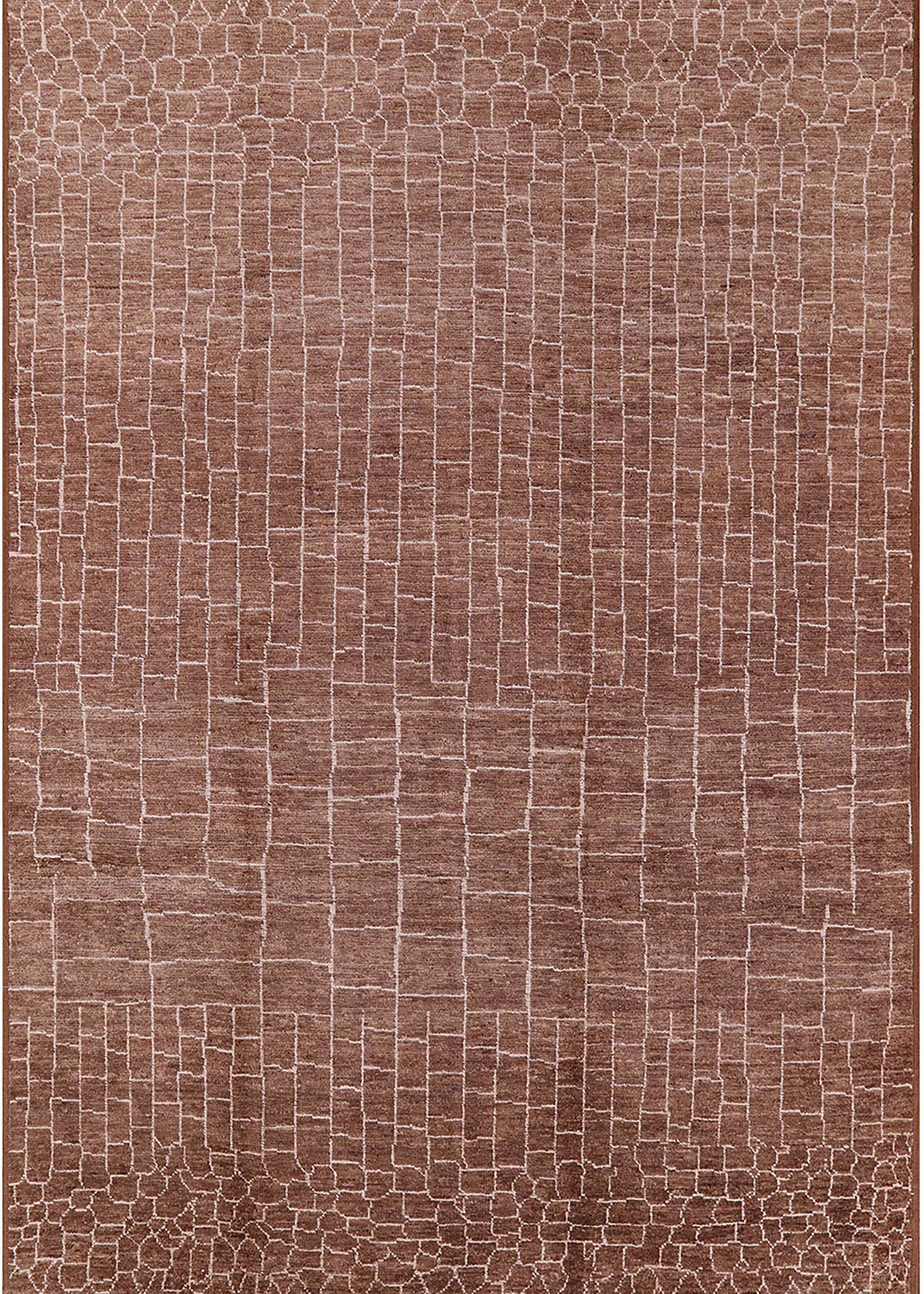 Light Copper Gold Rectangle Oriental Area Rug B58106