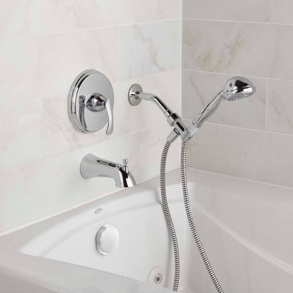 Chrome 3-Spray Tub and Shower Faucet P28278