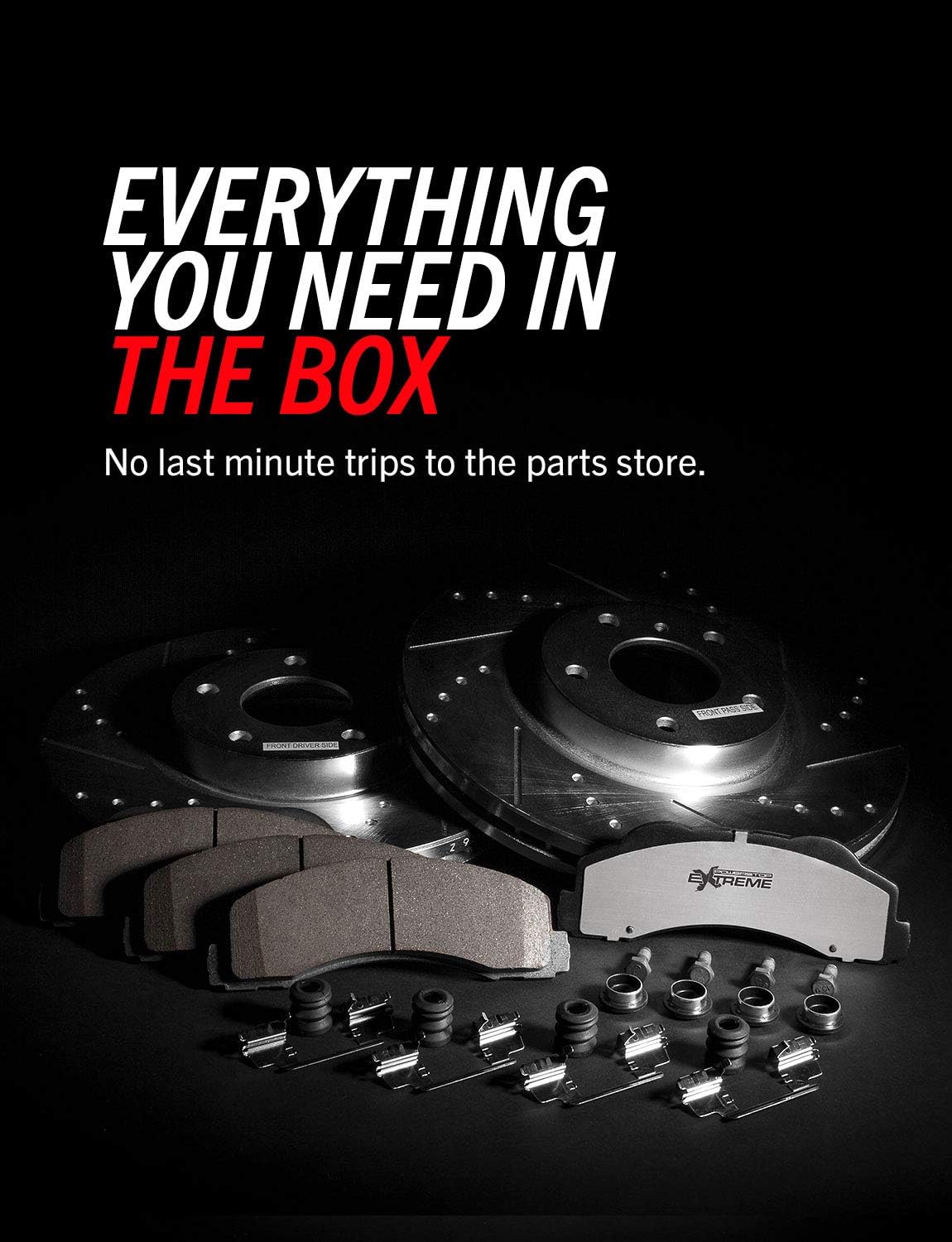 Front and Rear Carbon Fiber Ceramic Brake Kit with Drilled Slotted Brake Rotors K9567