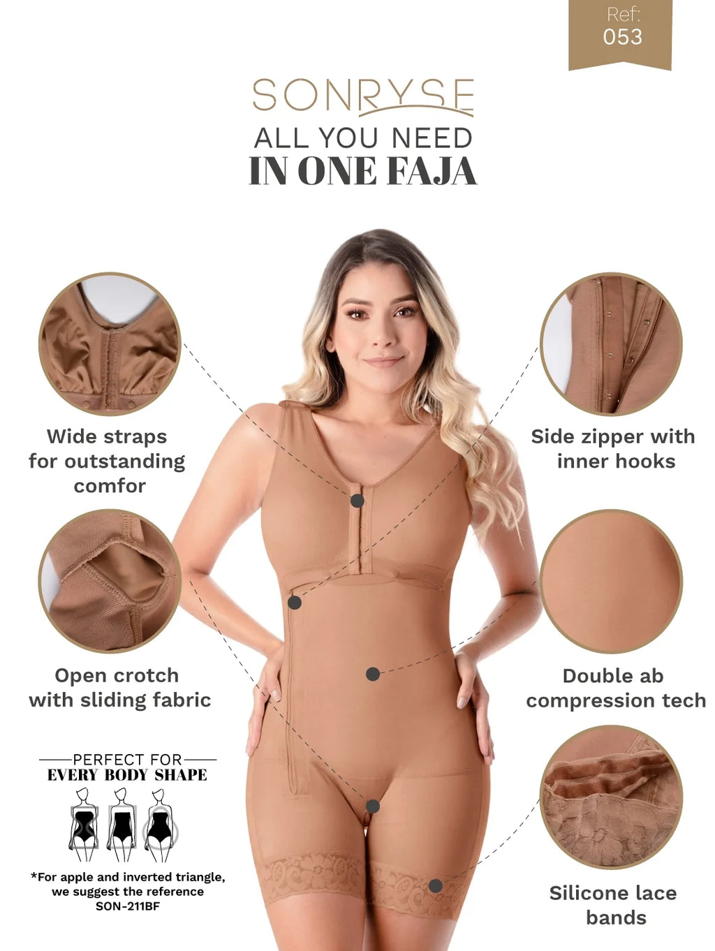 Beige XS Postpartum Body Shaper Girdle V33994