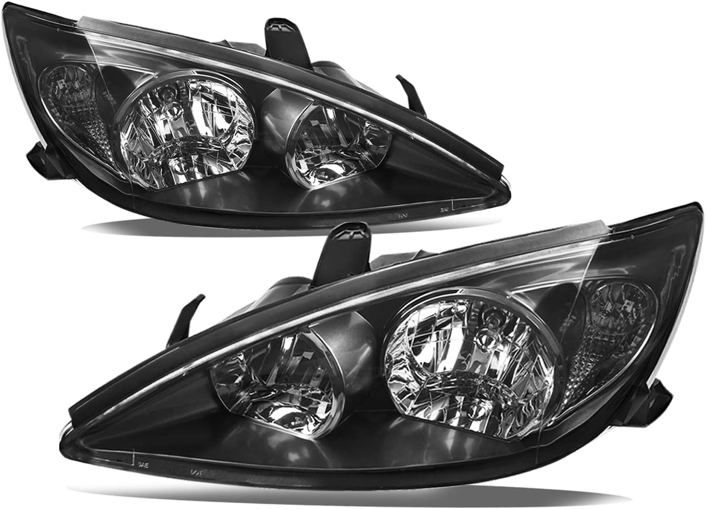Headlight Assembly for 2002 2003 2004 Toyota Camry Black Housing F93280