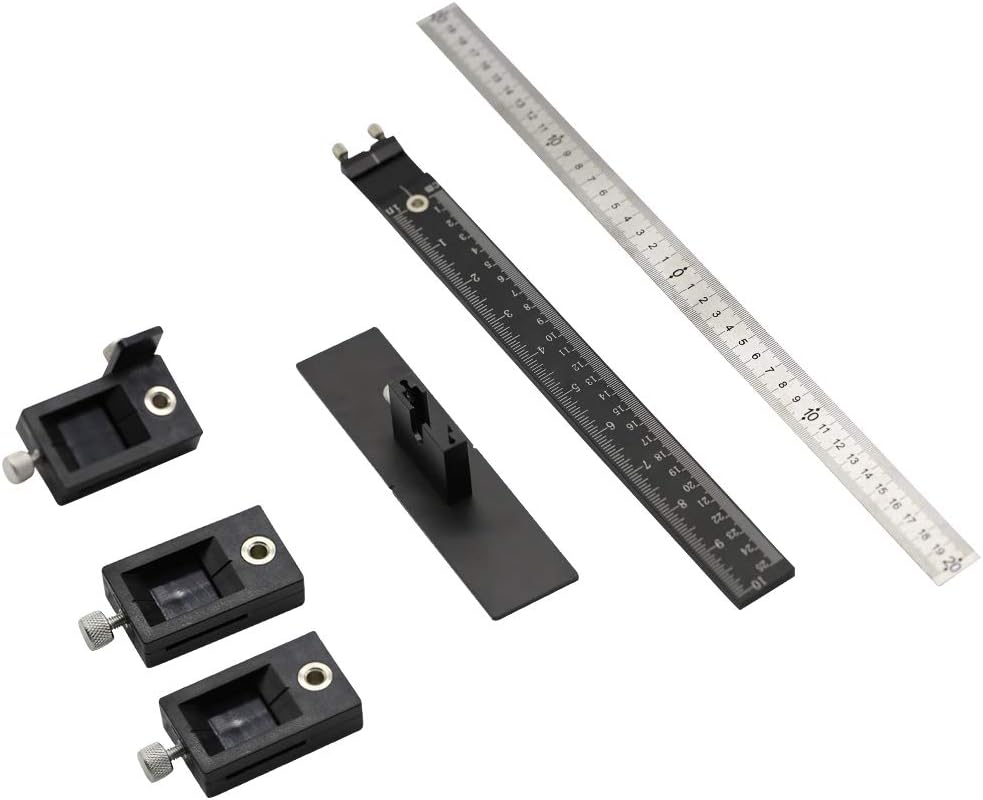 Black Stainless Steel Adjustable Drill Guide Jig Tool N27009