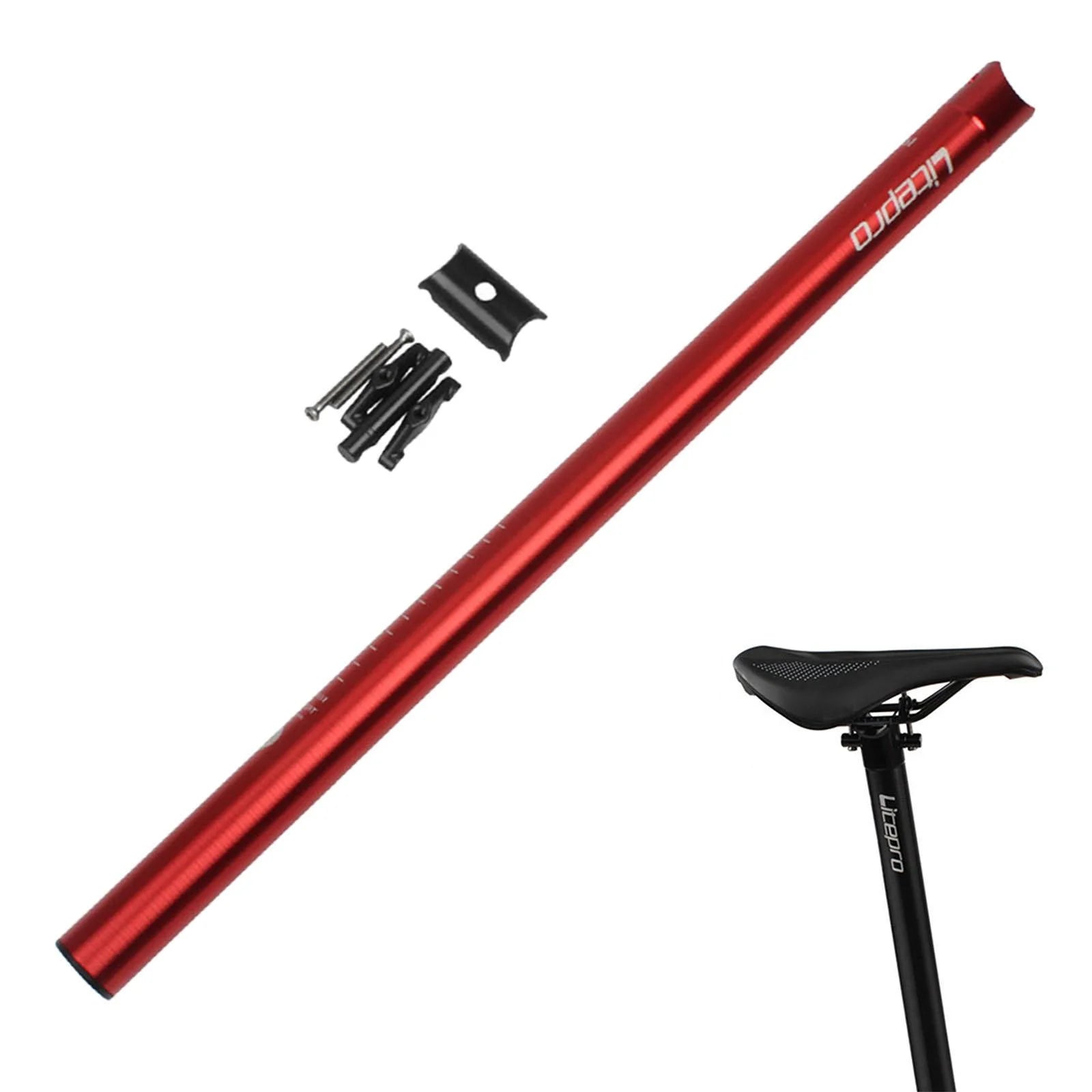 Red Cycling Folding Bike Seatpost 31.8x600mm F1628