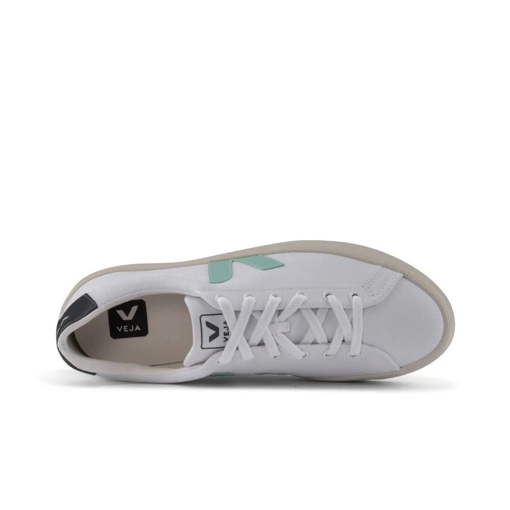 White / Turquoise / Nautico Leather Sneakers T2176