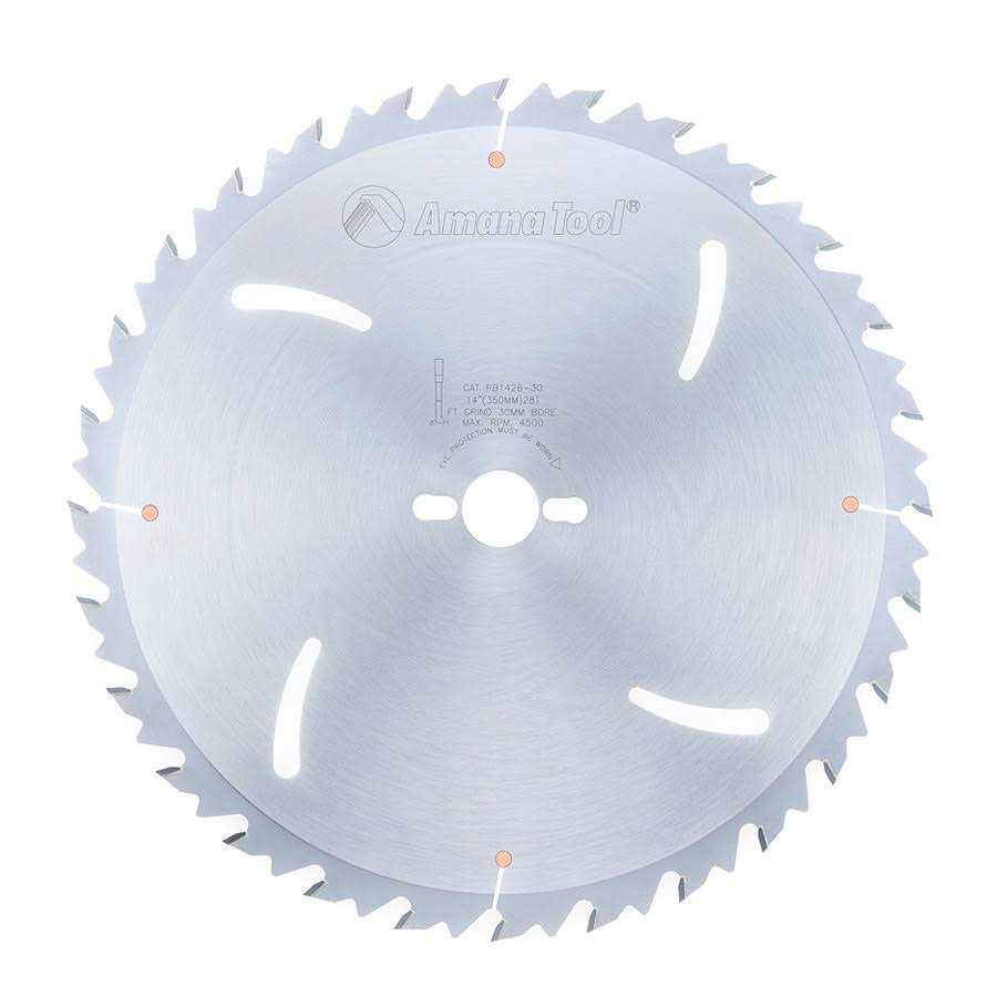 Carbide Tipped Euro Rip 14 inch Dia x 28T ft, 18 Deg, 30mm Bore K3100