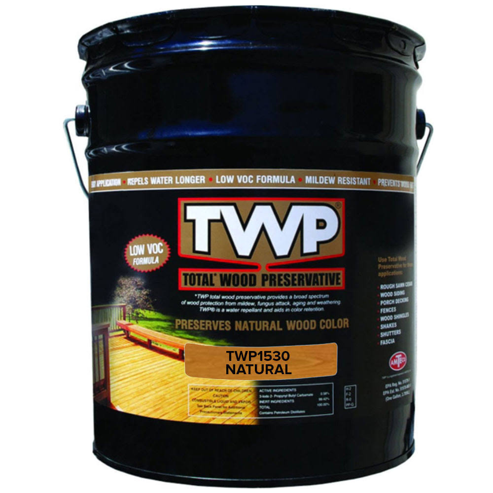 Natural Low VOC Preservative Stain 5gal N387667