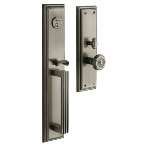 Satin Chrome Double Cylinder Mortise Handleset Trim Set F127498
