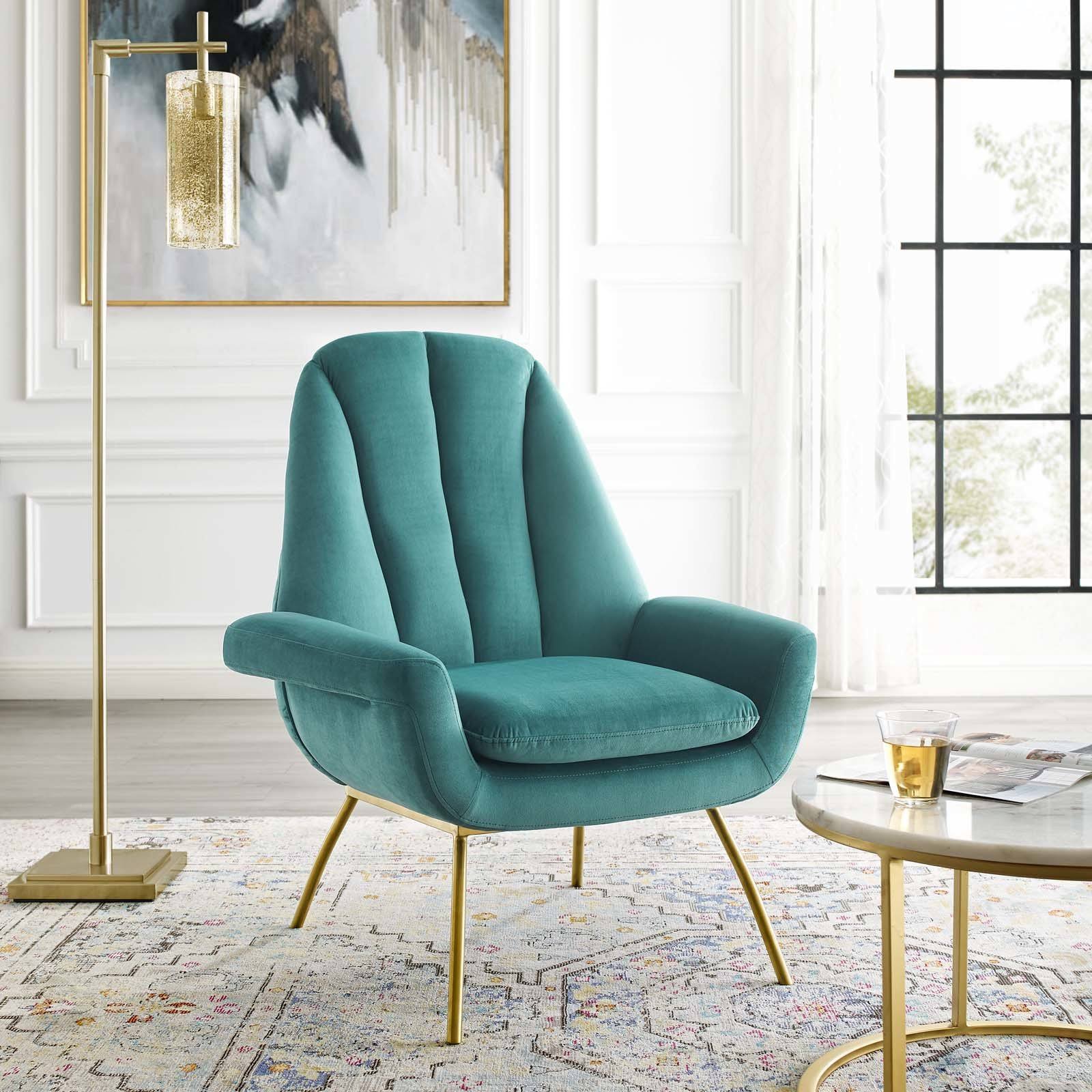Dusty Rose Performance Velvet Armchair C975