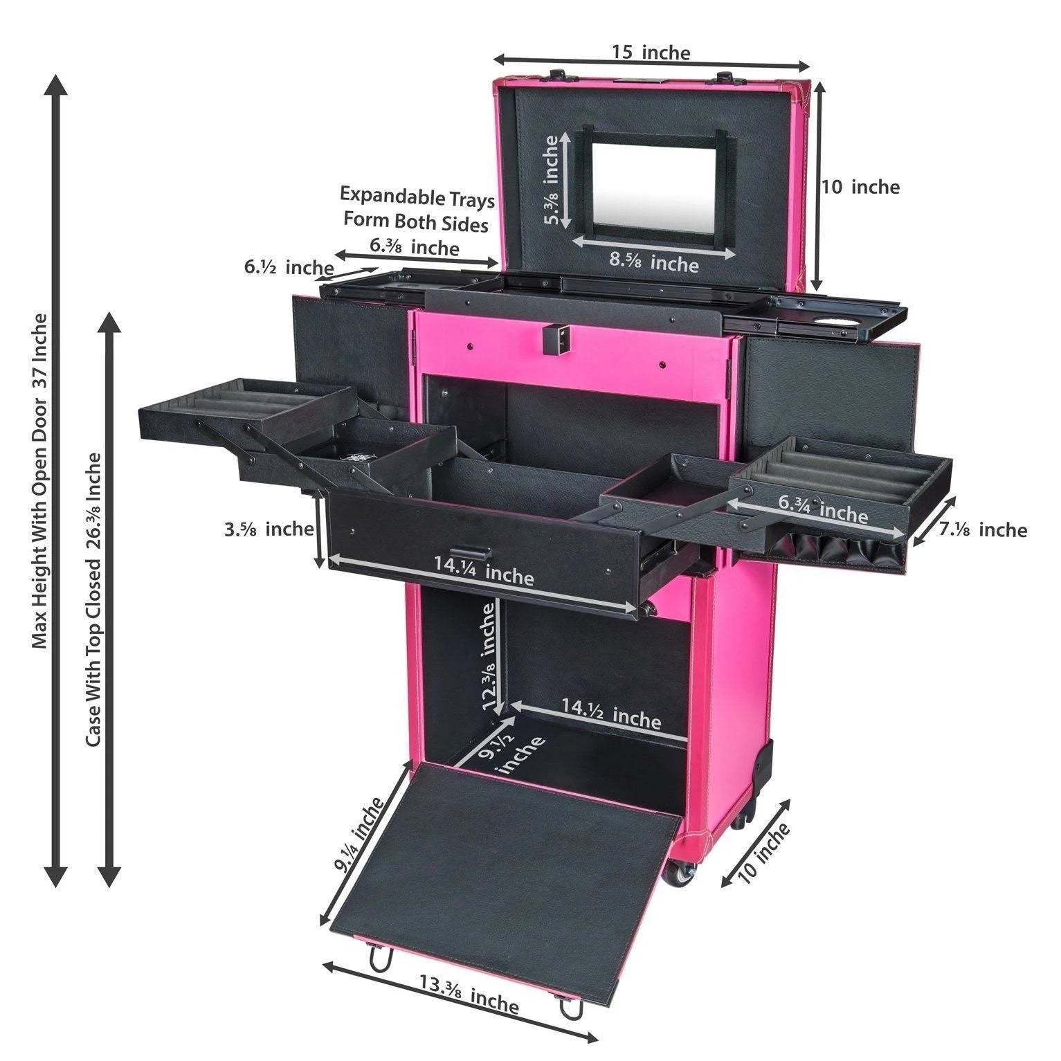 Multifunction Cosmetics Trolley Train Case B523133