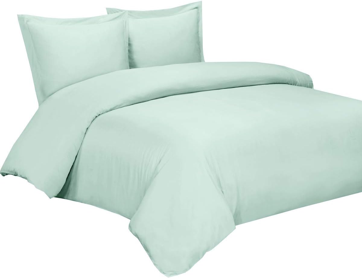 Bamboo Viscose Duvet Cover Set with Corner Ties, King / Cal King Size White O2684