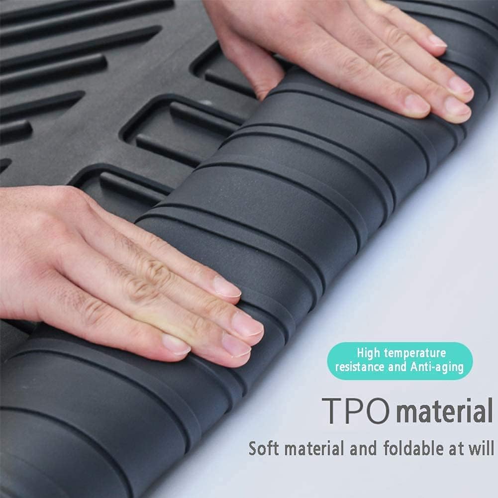Black TPO Rear Cargo Liners Trunk Mats Pack of 2 Z278
