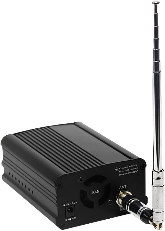 FM Transmitter 7W/1W Mini Radio Stereo Station, 88.1-107.9MHz, Pack of 2 R926