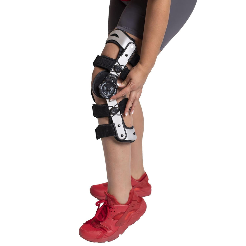 Hinged ACL Ligament ROM Knee Brace Immobilizer Support A77003