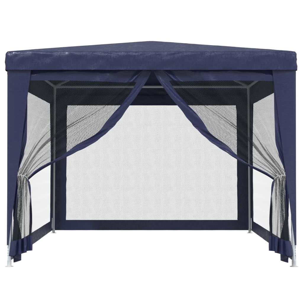 Party Tent with 4 Mesh Sidewalls Blue 9.8'x13.1' HDPE S895781