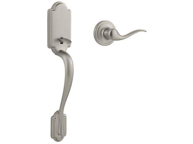 Satin Nickel Handleset with Interior Lever D669