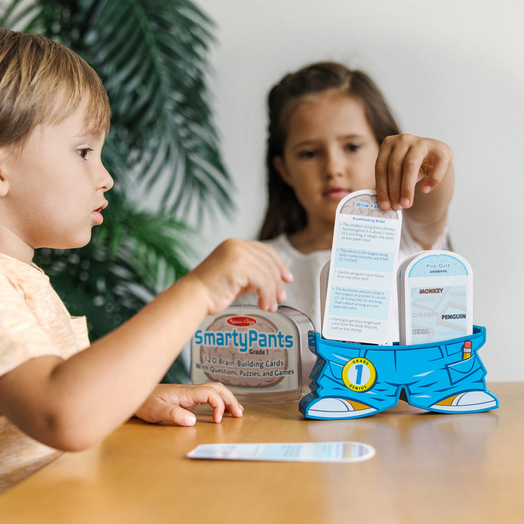 1st Grade Card Set with 120 Educational Questions, Puzzles, and Games M9111