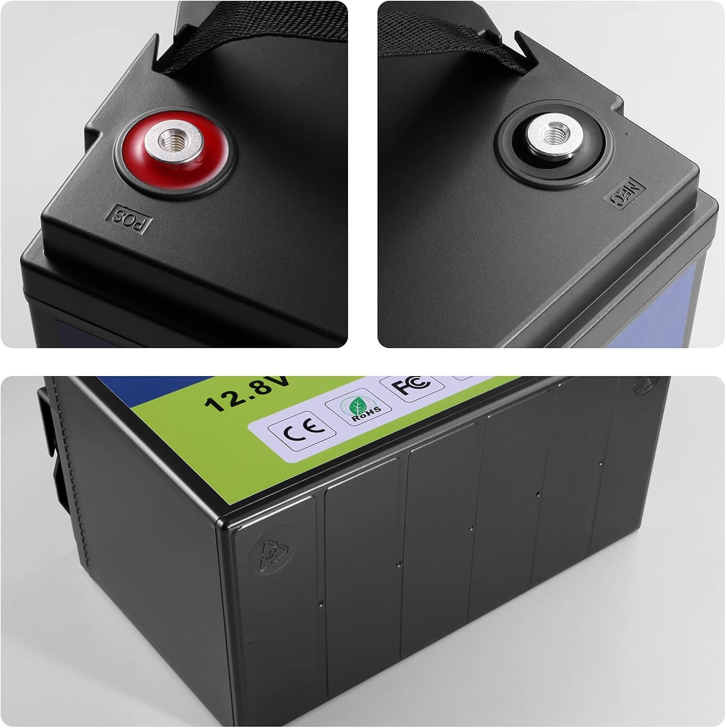 12V 100Ah Lithium LiFePO4 Rechargeable Battery with Built-in BMS D24755