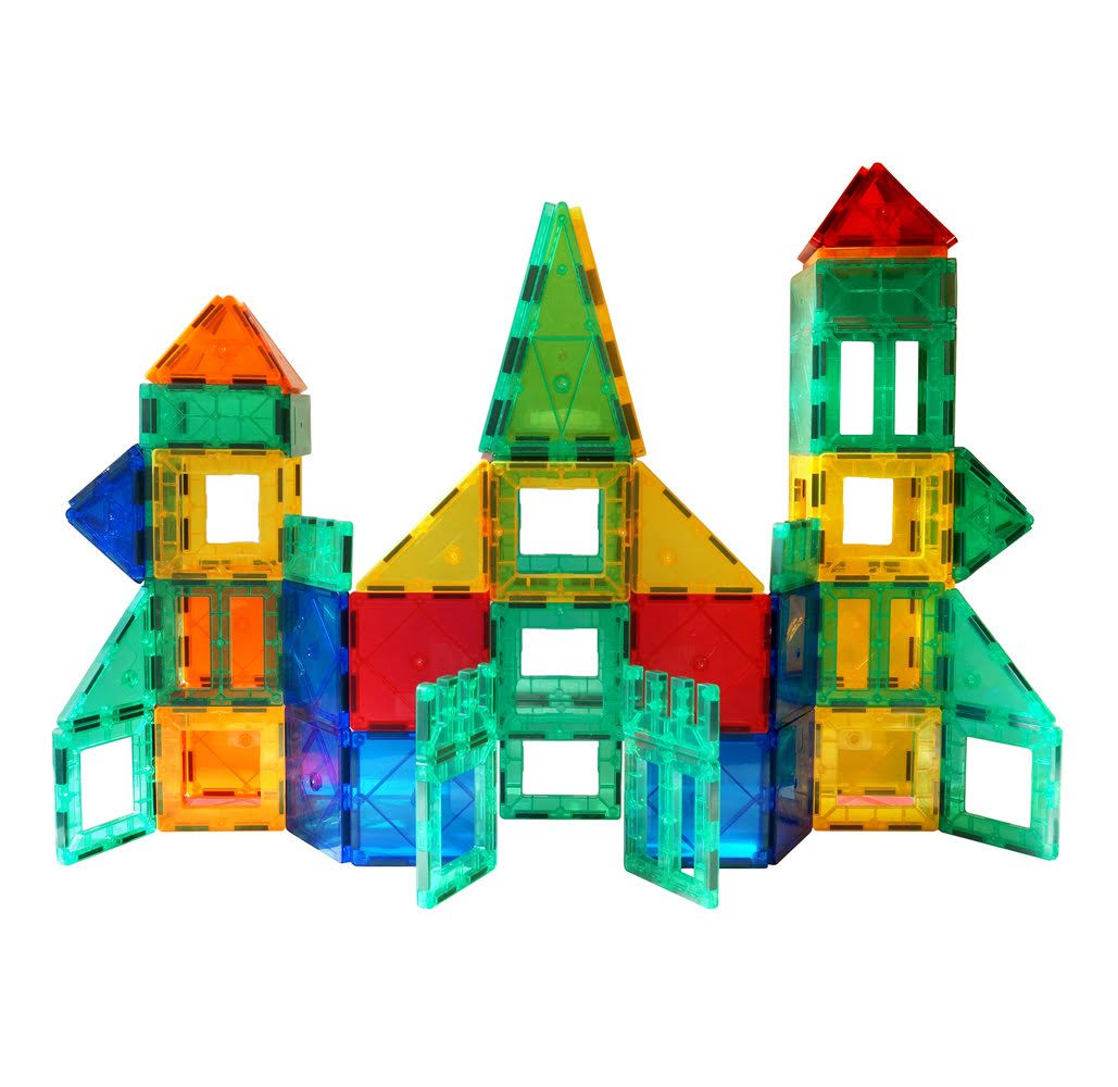 120-Piece Magnetic Tiles Set with Carrying Bag U7180