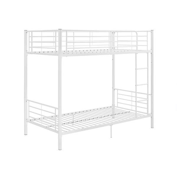 White Metal Twin Bunk Bed W440
