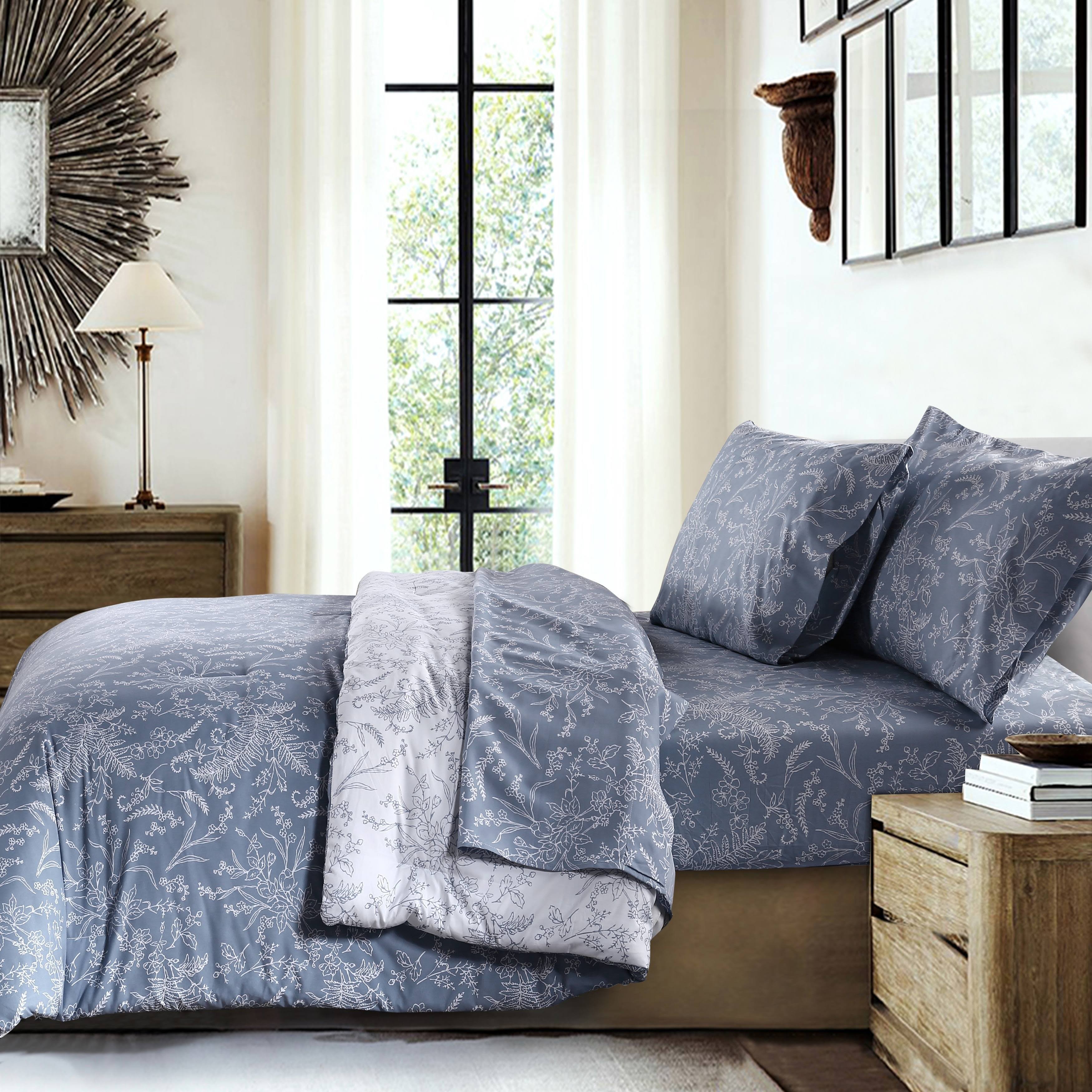 Muted Teal King Down Alternative Comforter and Sham Set M575