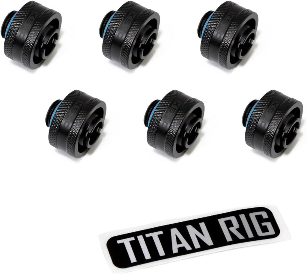 Matte Black Compression Fitting 6-Pack O457503