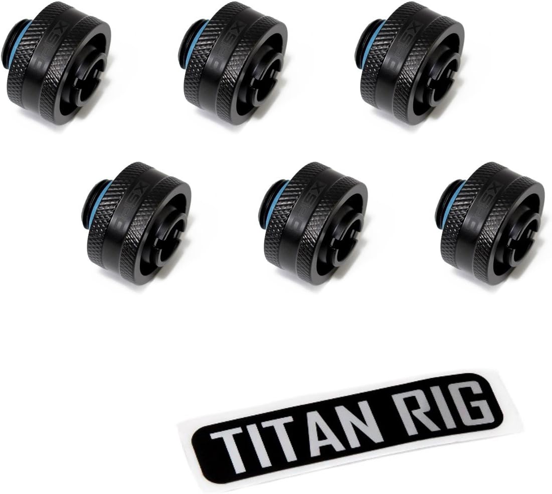 Matte Black Compression Fitting 6-Pack O457503
