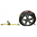Yellow 4 Piece Car Tie Downs with Ratchet Buckle A701397