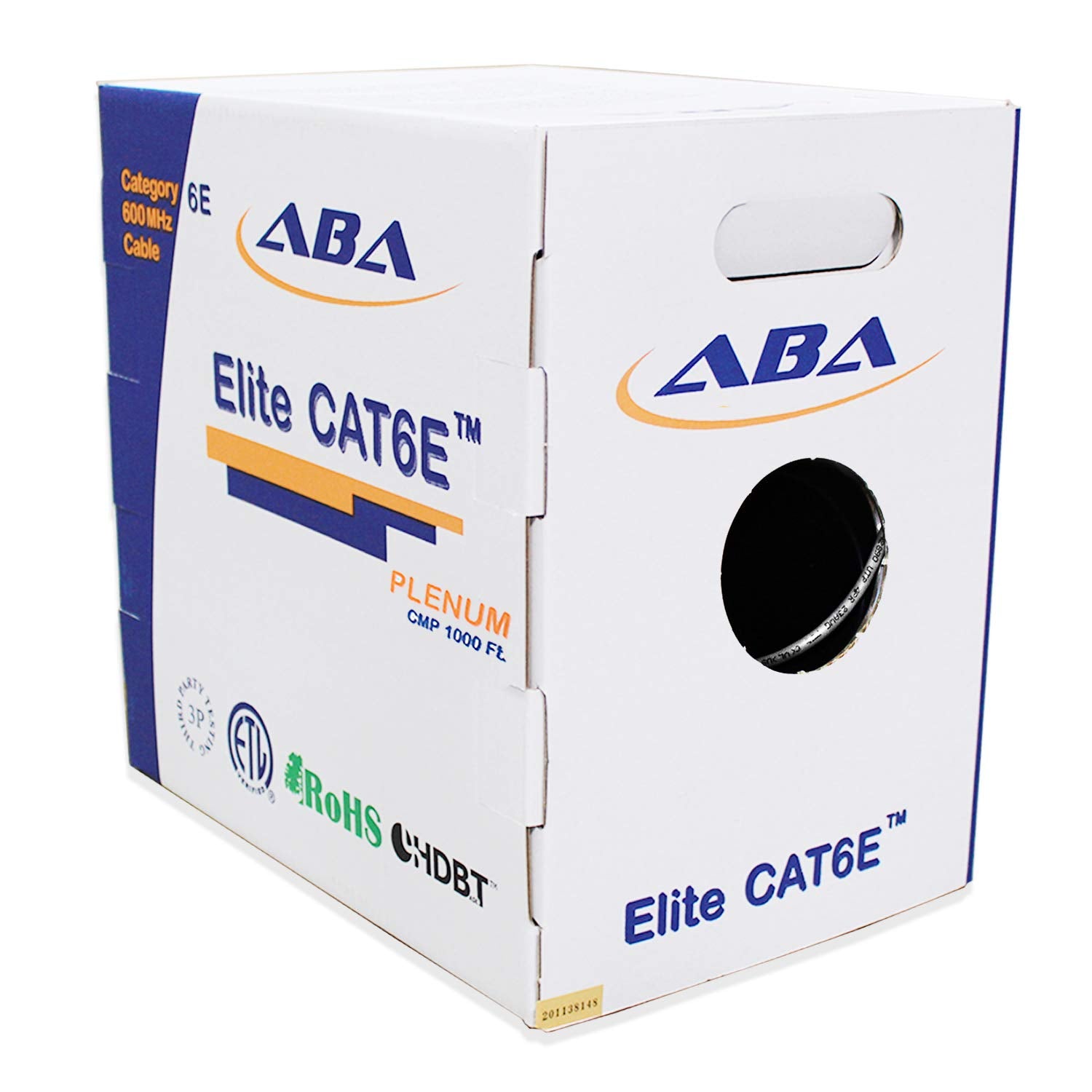 Yellow 23AWG UTP Solid Bare Copper Bulk Ethernet Cable 1000ft S719