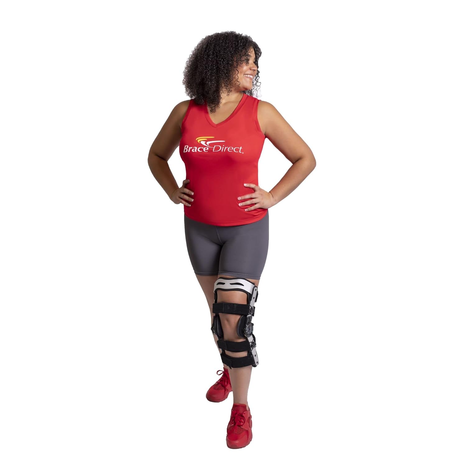 Hinged ACL Ligament ROM Knee Brace Immobilizer Support A77003