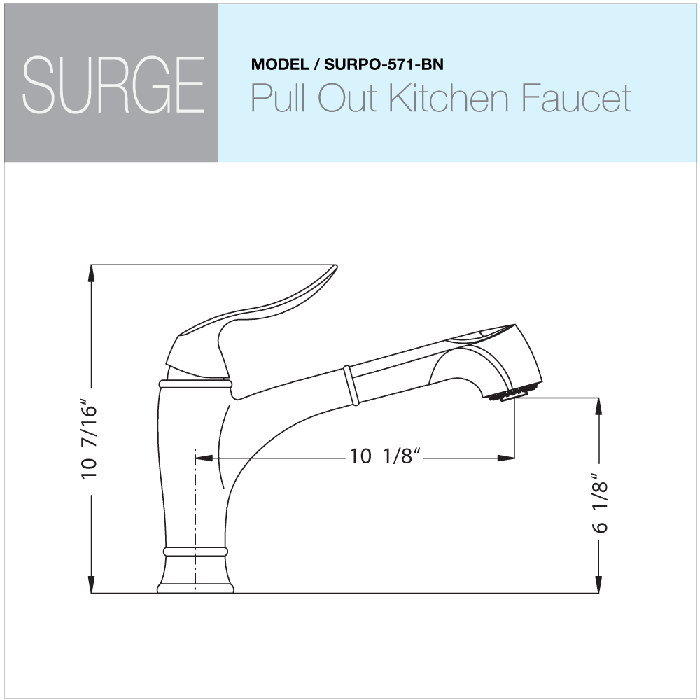 Polished Chrome Pull Out Kitchen Faucet H7818