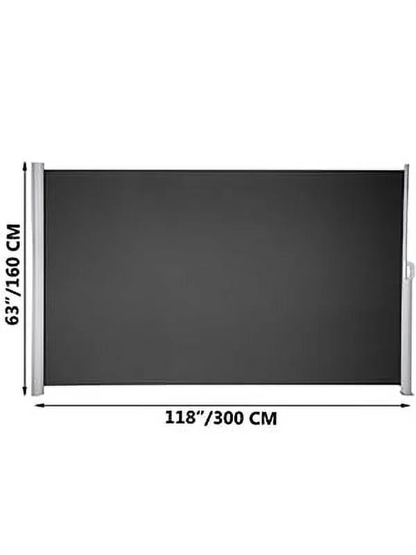 Retractable Side Awning Patio Screen 63x118inch Privacy Screen Q464