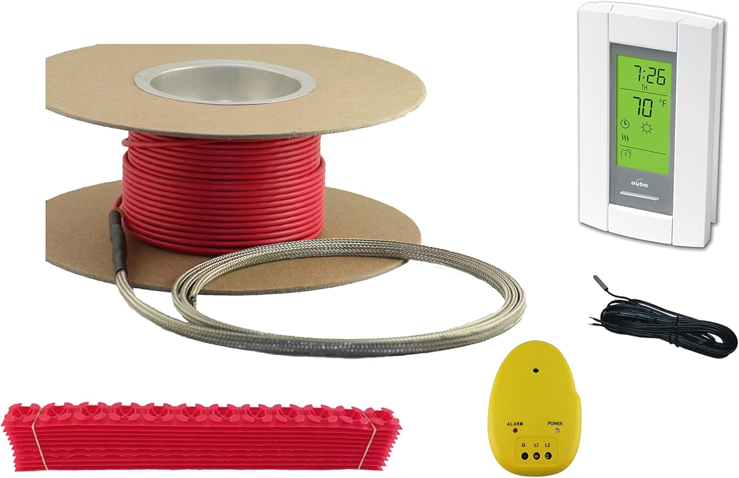 120 V Electric Radiant Floor Heating Cable with Programmable Thermostat S4158