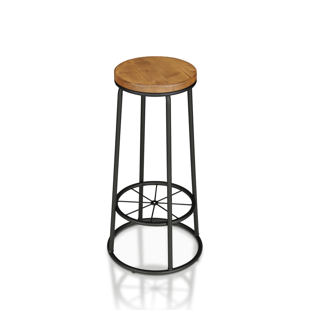 Rustic Metal Barstools Set of 2 V2167