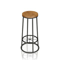 Rustic Metal Barstools Set of 2 V2167