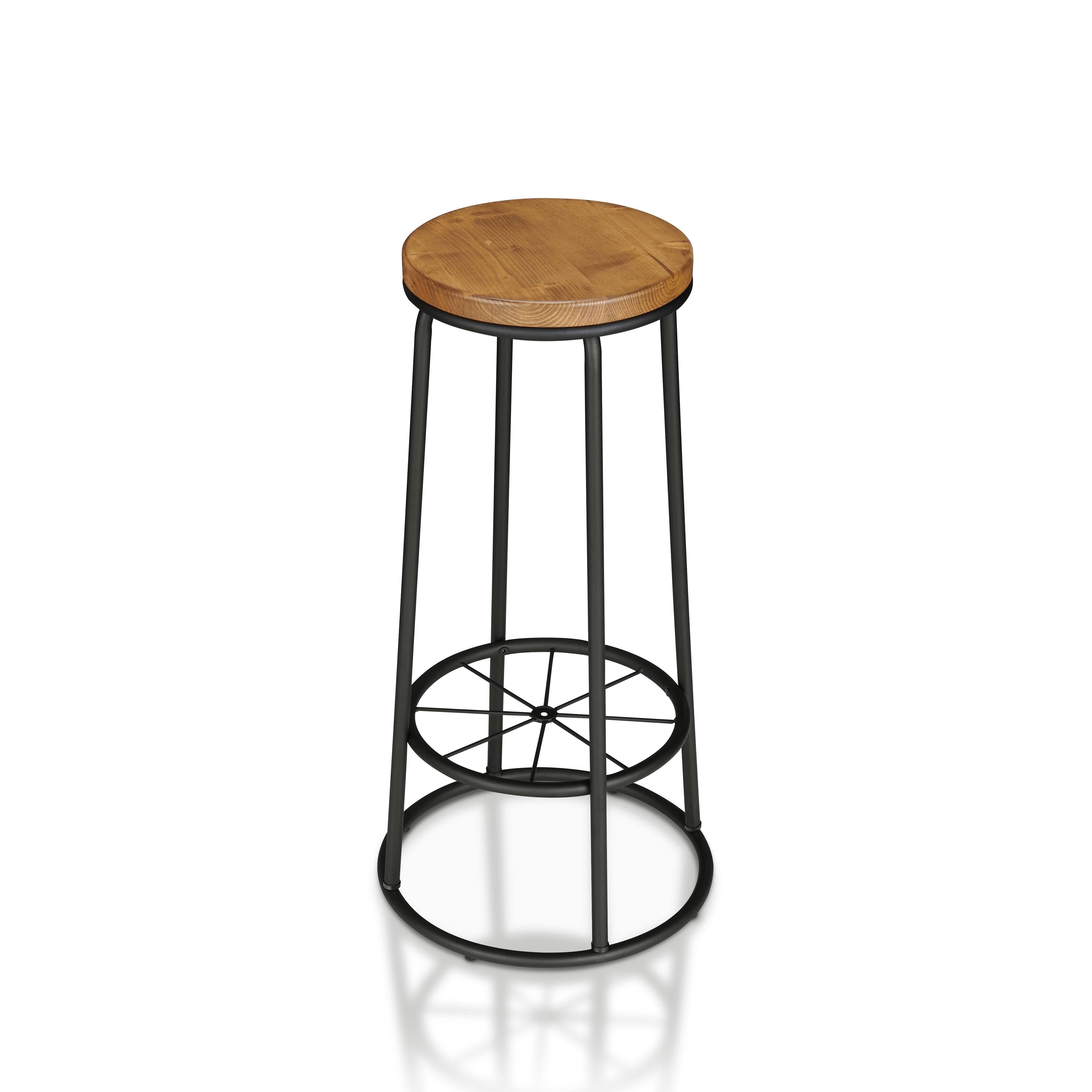 Rustic Metal Barstools Set of 2 V2167