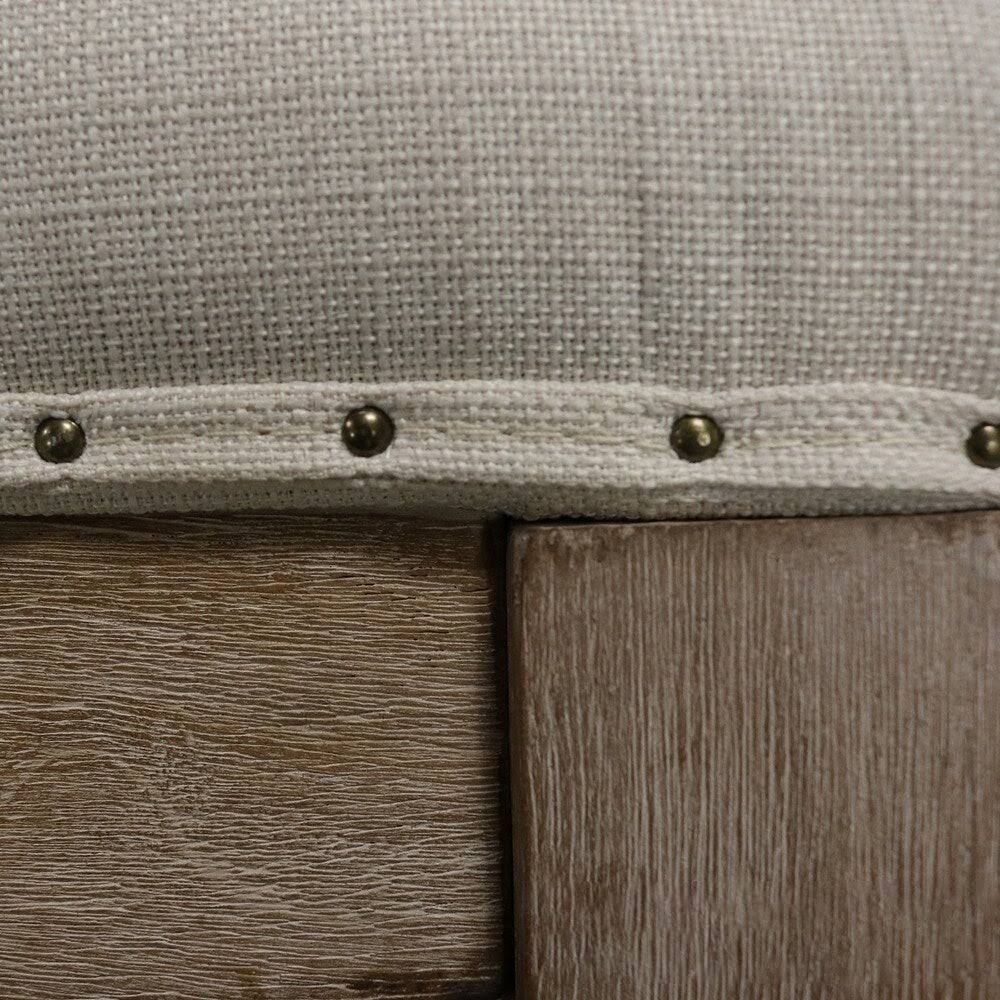 Tufted Textile Shelved Ottoman, Brown I596