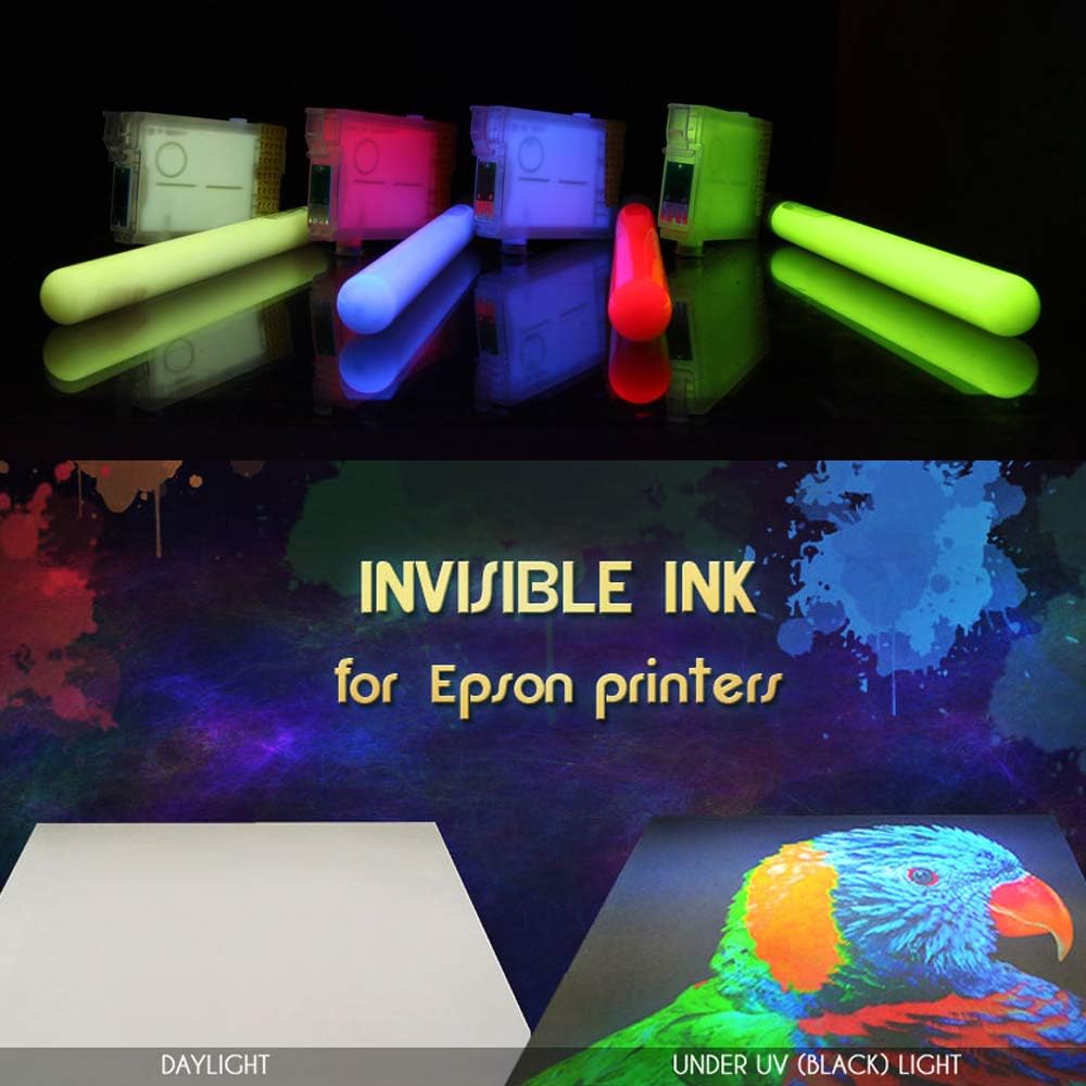 Invisible UV Ink 6 Colors Set for Inkjet Printers, 10 ml/Color, Pack of 2 M155