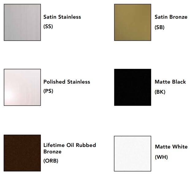 Satin Stainless Site Sizable 48x22 Complete Kit G35101