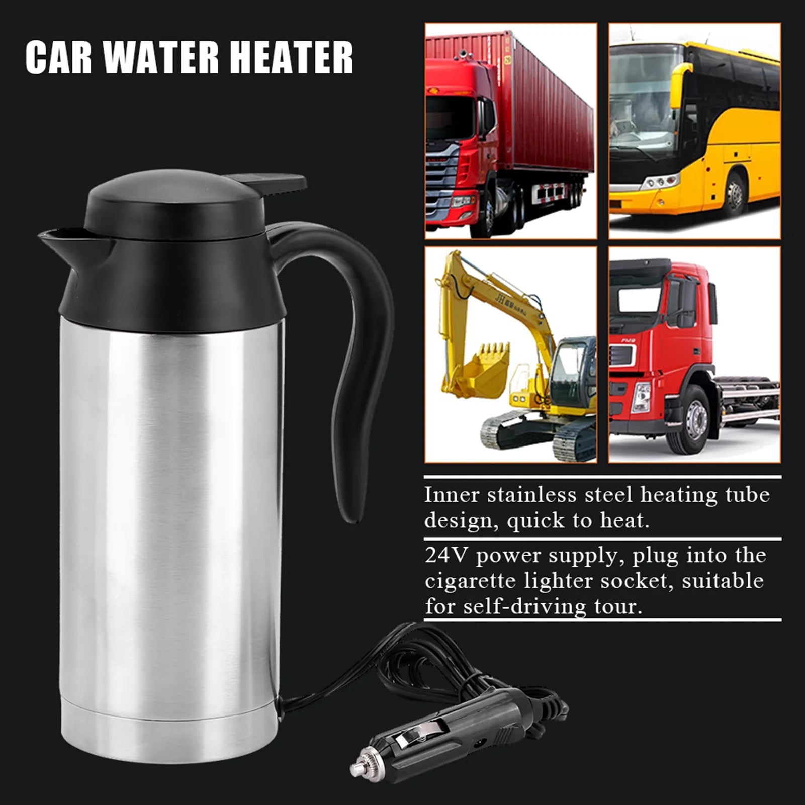 750ml Stainless Steel Car Kettle G584460