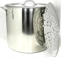 60 Quart Stainless Steel Stock Pot with Rack and Lid R6955
