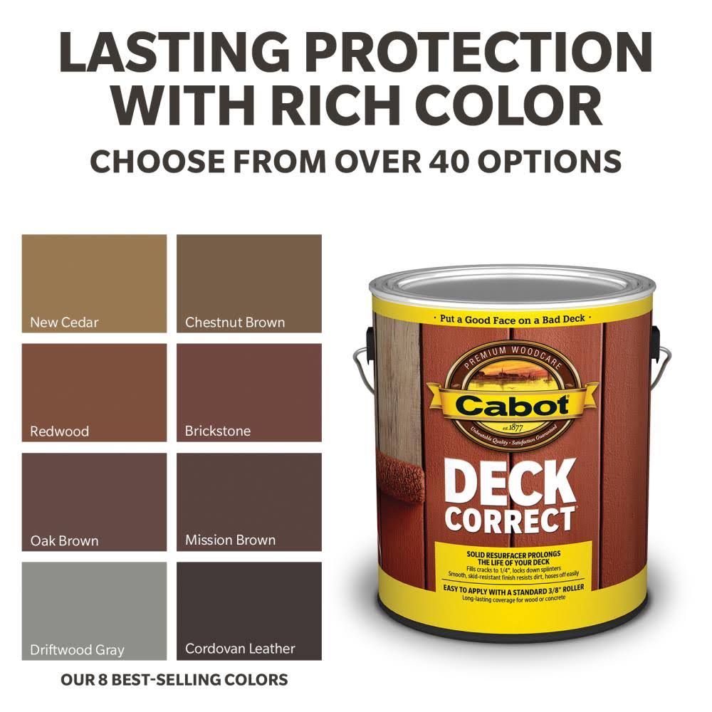 Red Cedar Brown Satin Mildew Resistant Resurfacer (5-Gallon) W30330